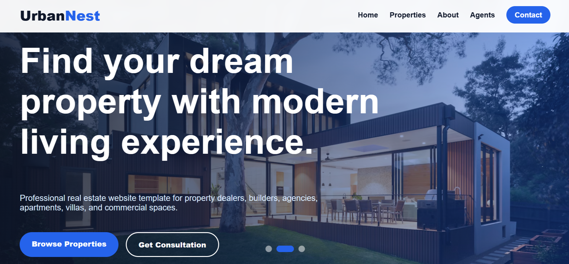 Real Estate - Single Page Website Template