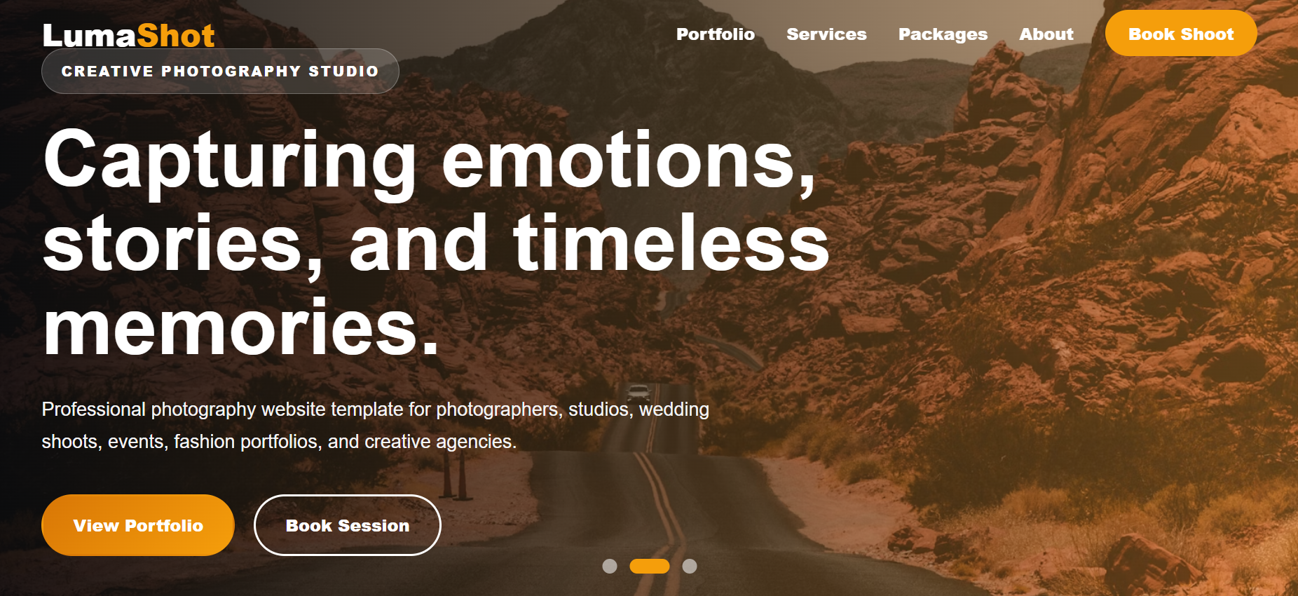 Photography - Single Page Website Template