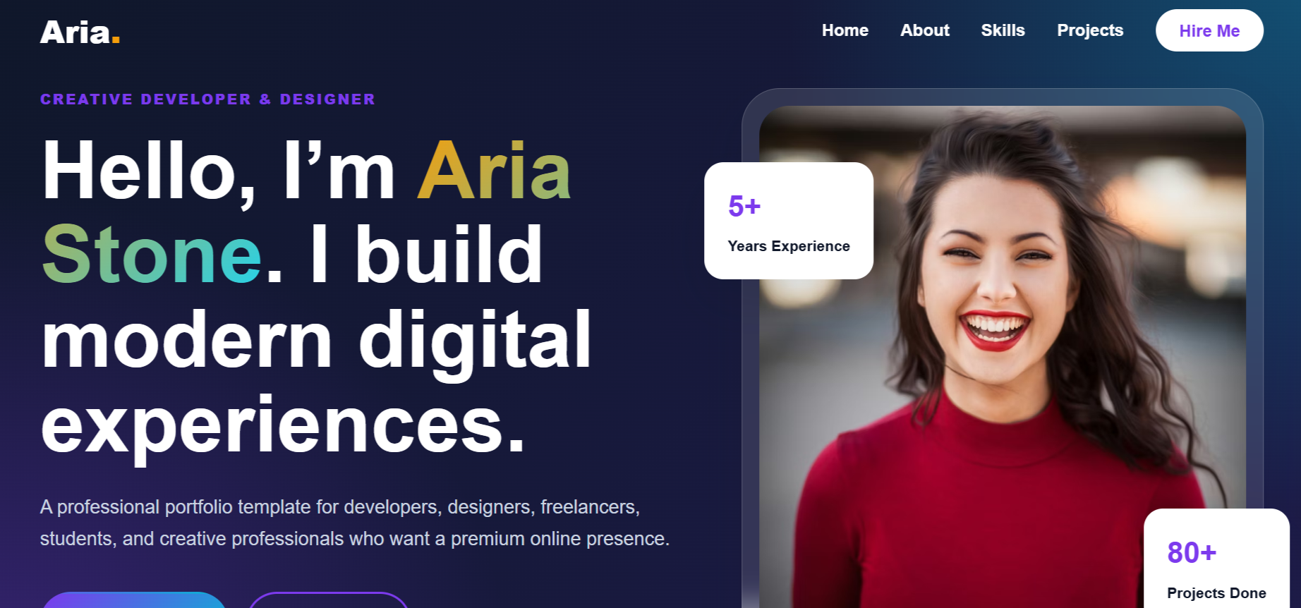 Portfolio - Single Page Website Template